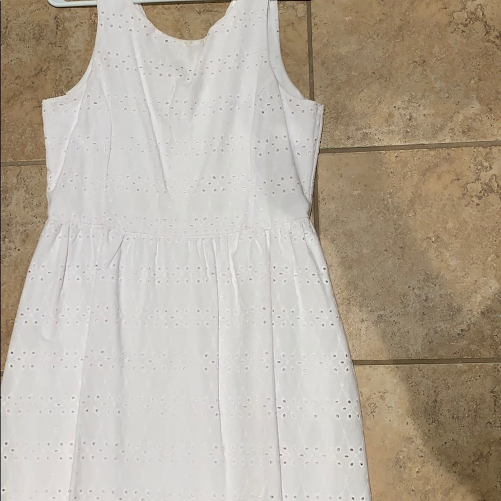 Eyelet white dress (knee length) size medium